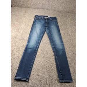 AG Adriano Goldschmied The Middi Ankle Jeans Dark Wash Mid Rise Legging 27R